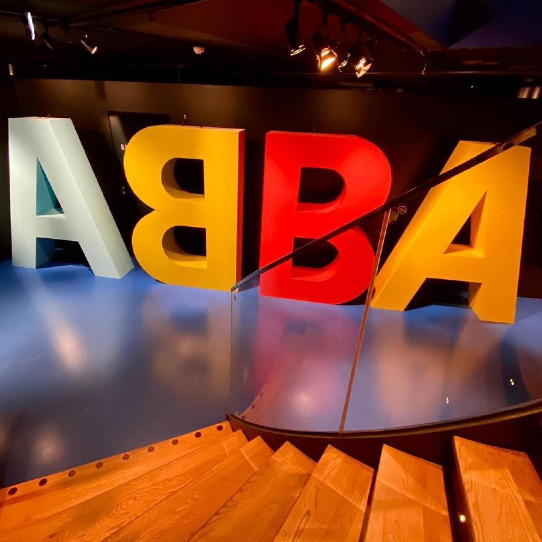 Large ABBA letters showcased at The ABBA Museum in Stockholm