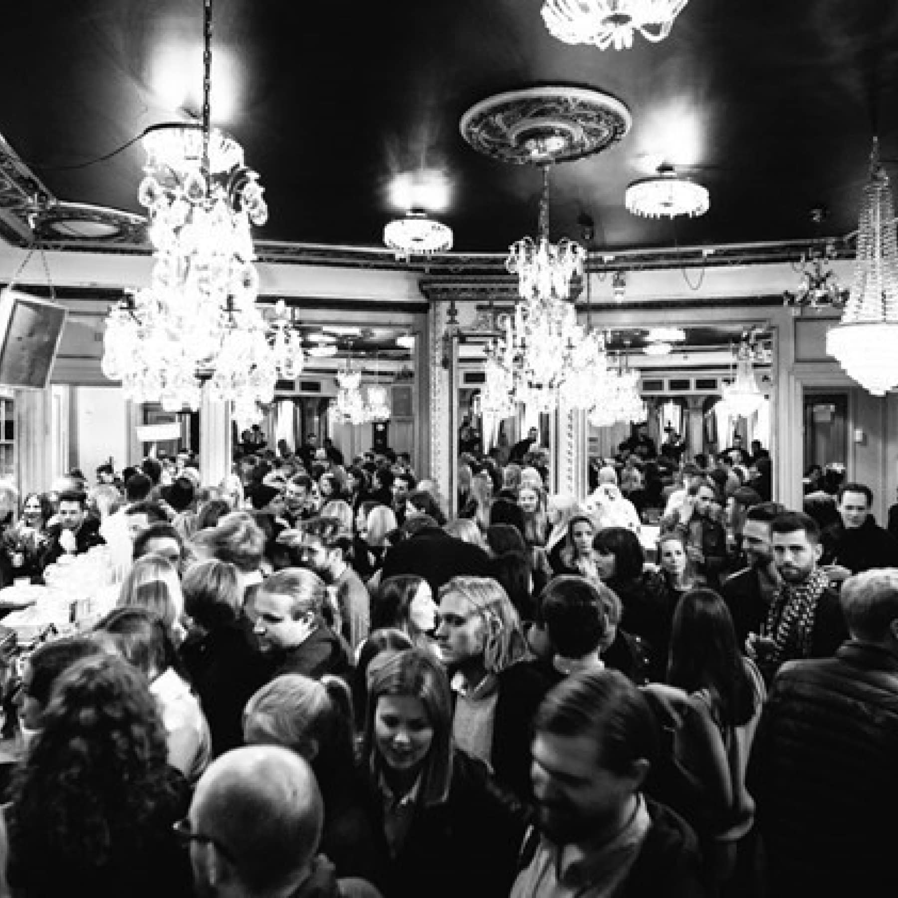 People mingling in Spy Bar Stockholm