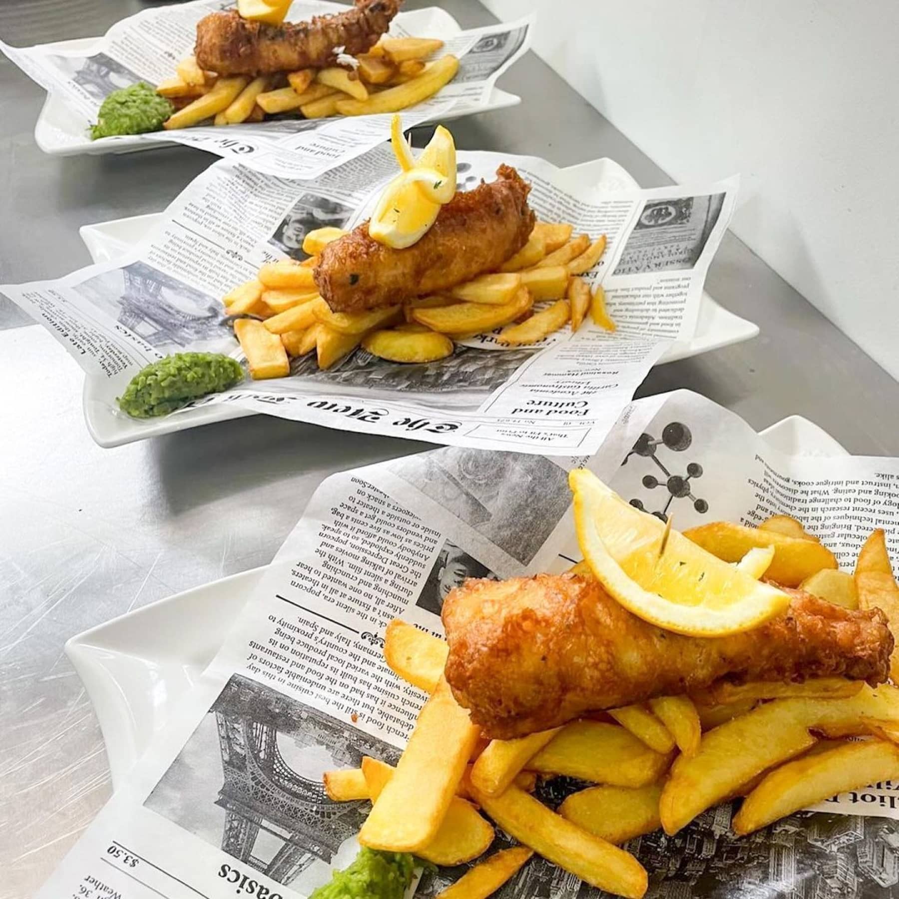 Marie Antoinette serves up a classic British in fish & chips. Based in Mahé