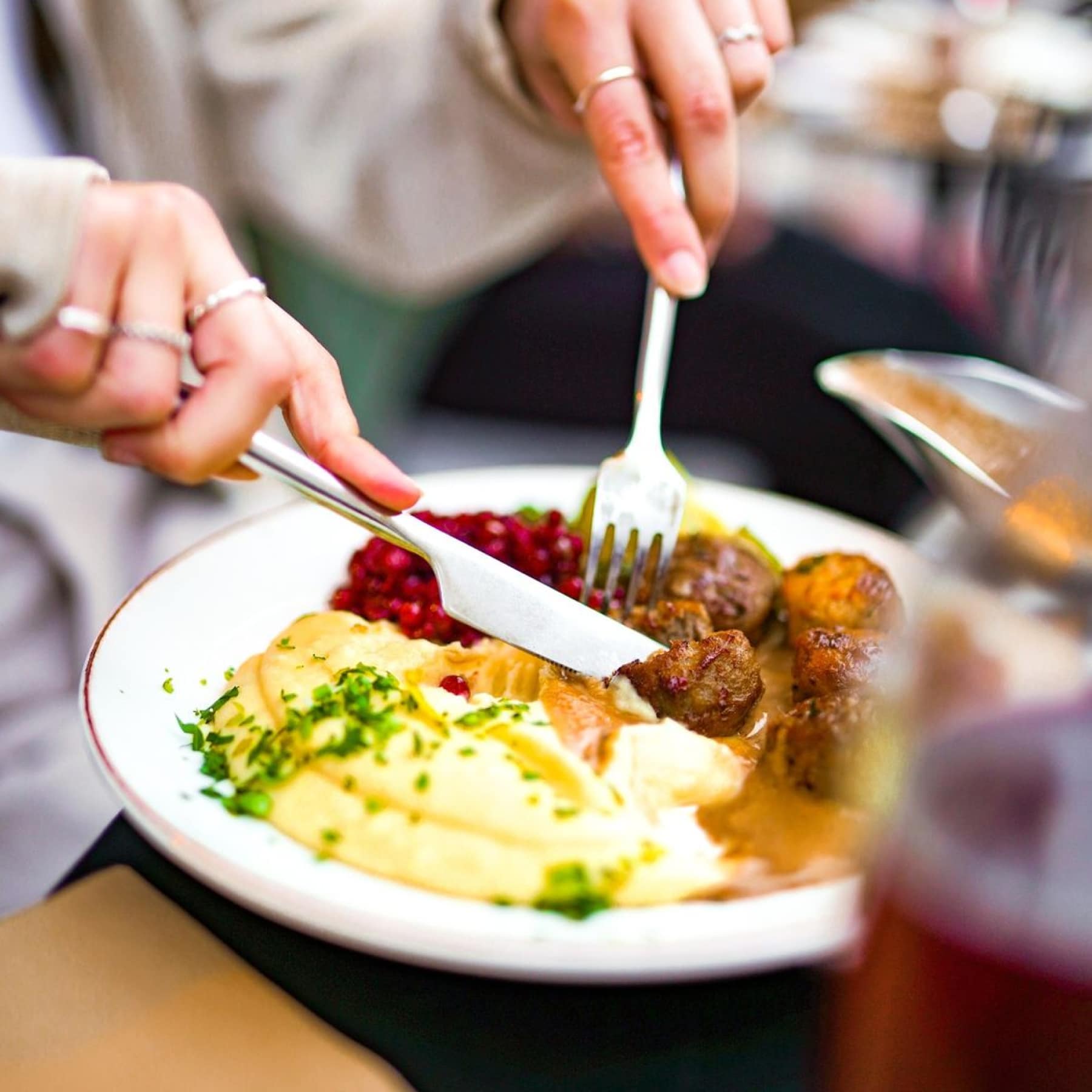 Meatballs and mash, a classic meal at Meatballs for the People restaurant