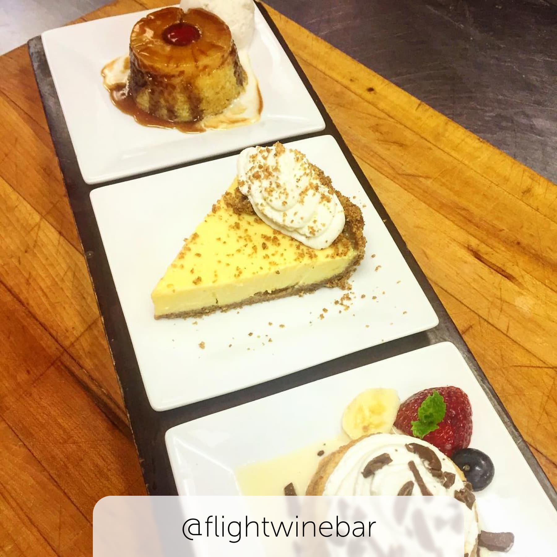 Dessert options at Flight in Memphis