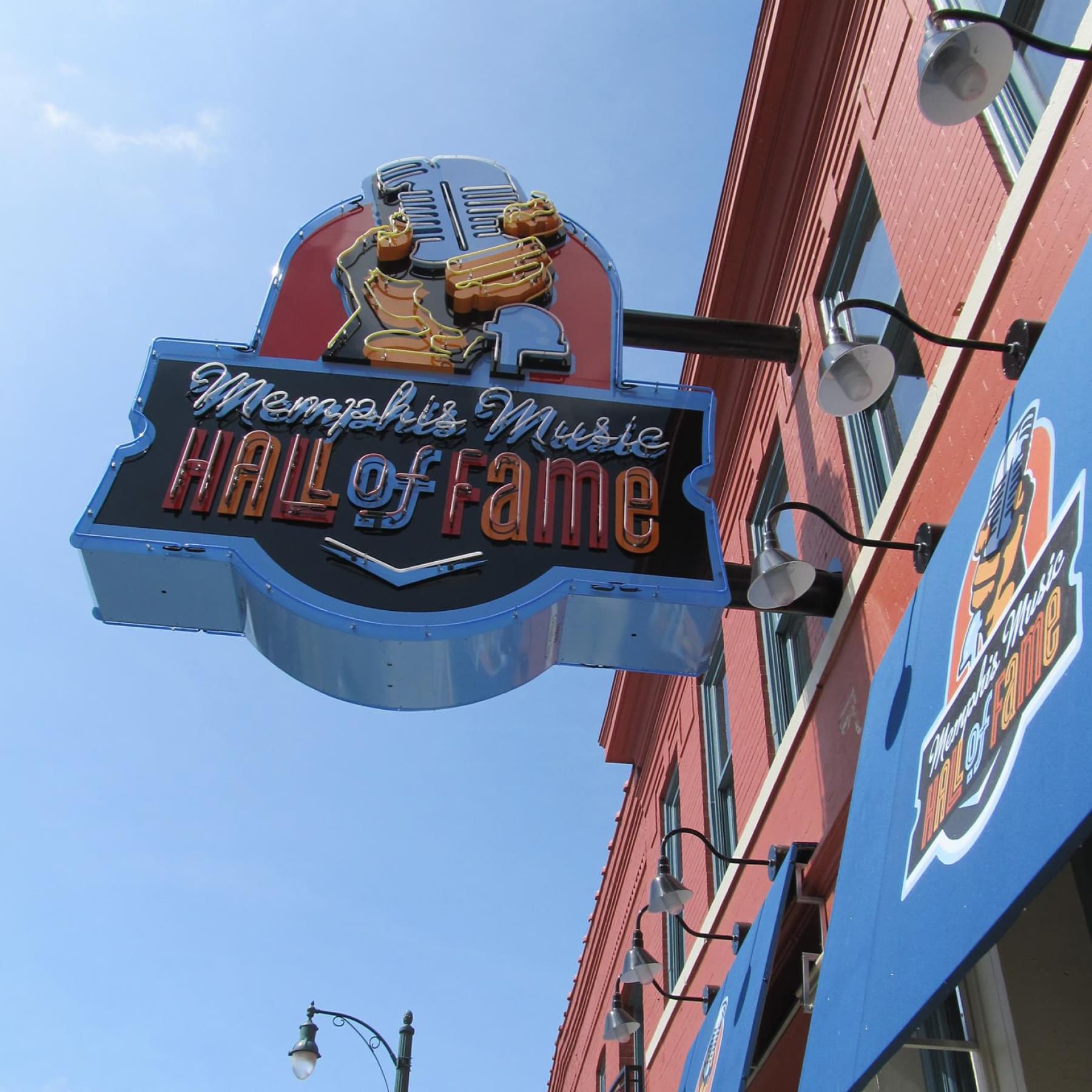 Hall of fame sign on the streets of Memphis