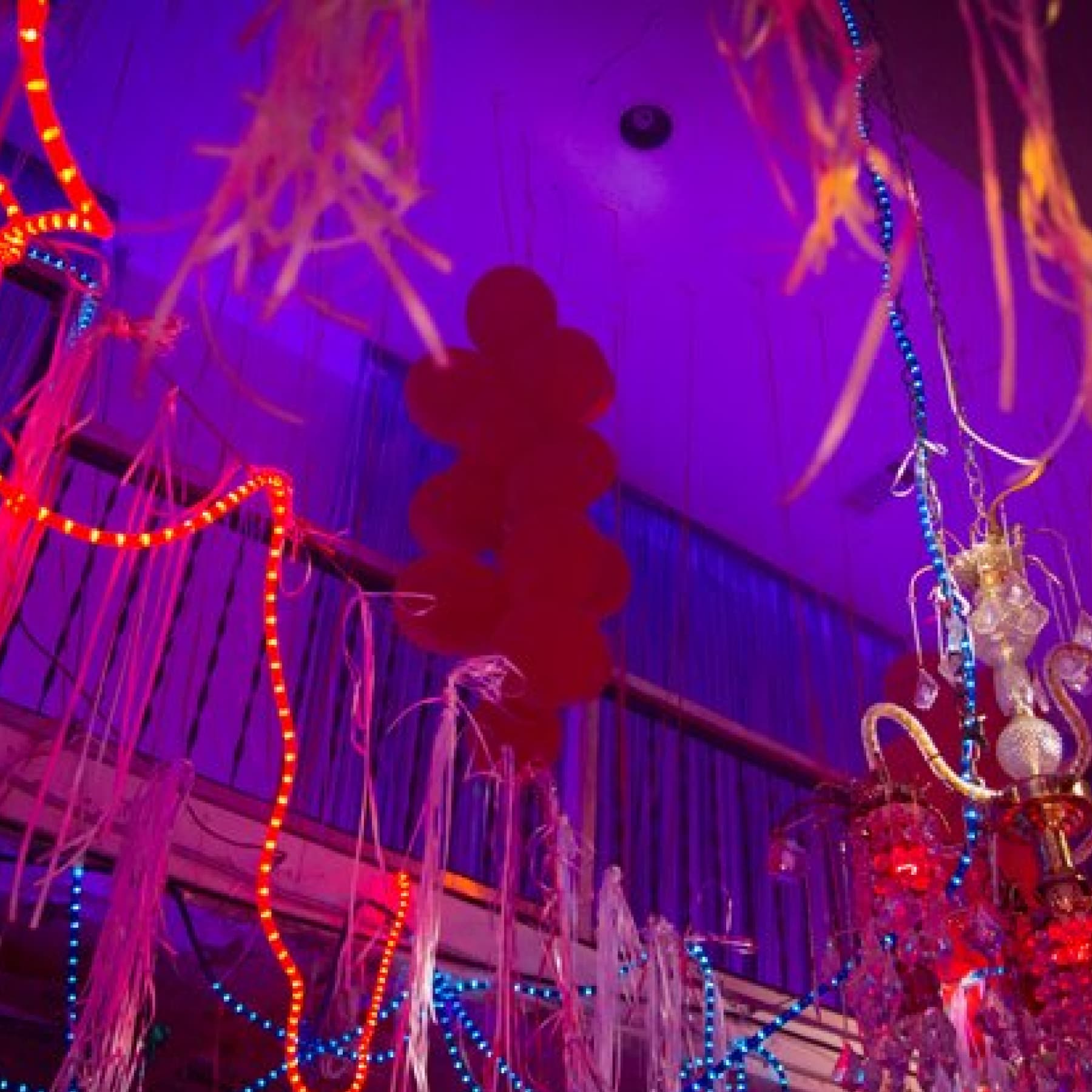 Disco lights and chandeliers fill the ceilings of Paula & Raiford’s Disco in Memphis