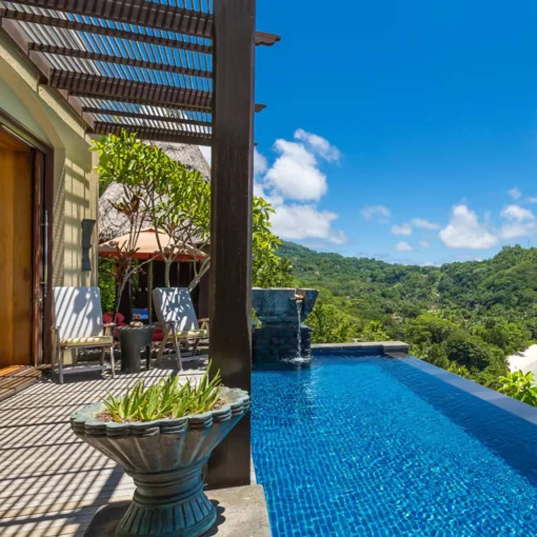 A private pool suite at Anantara Maia Seychelles Villas