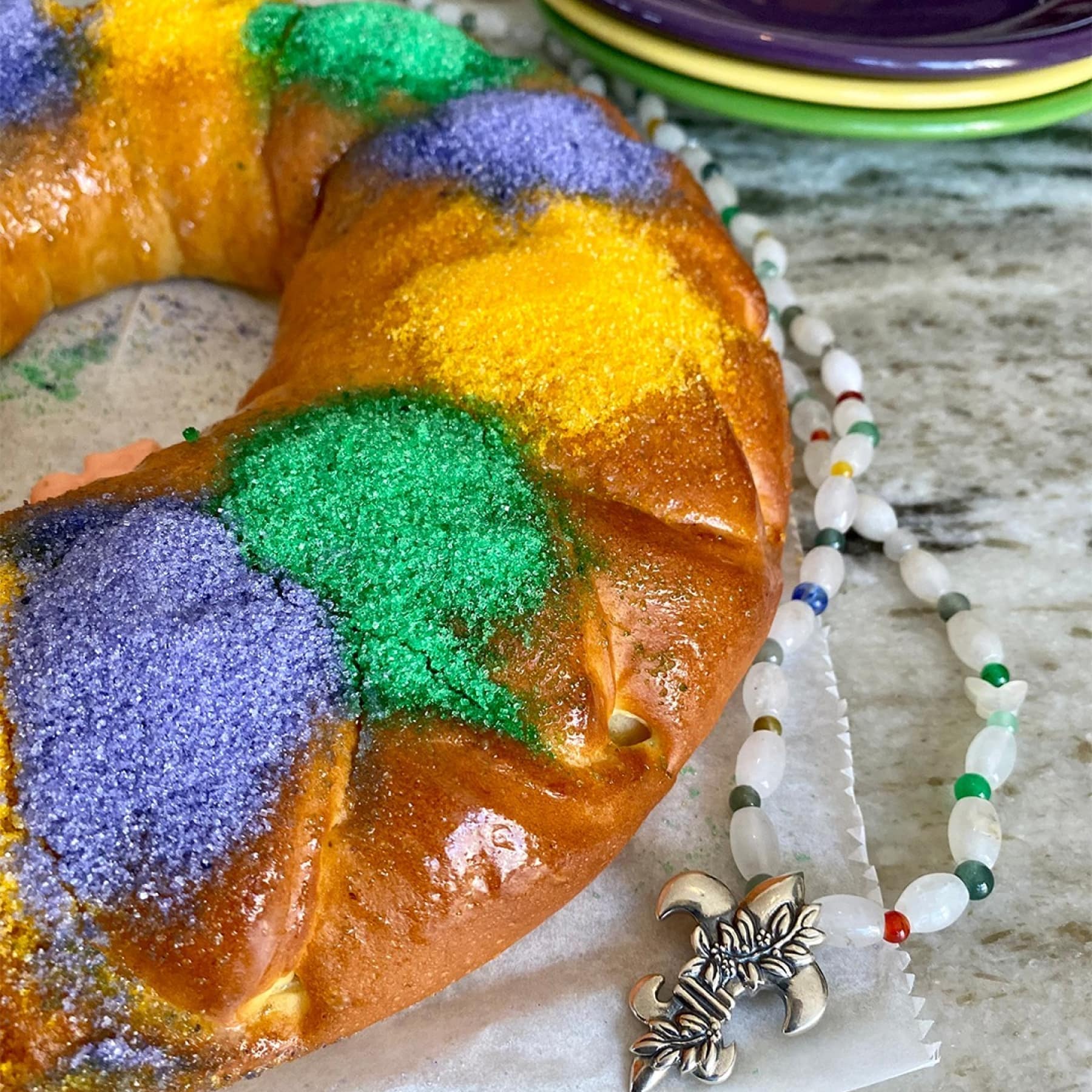 King Cake Mardi Gras cake