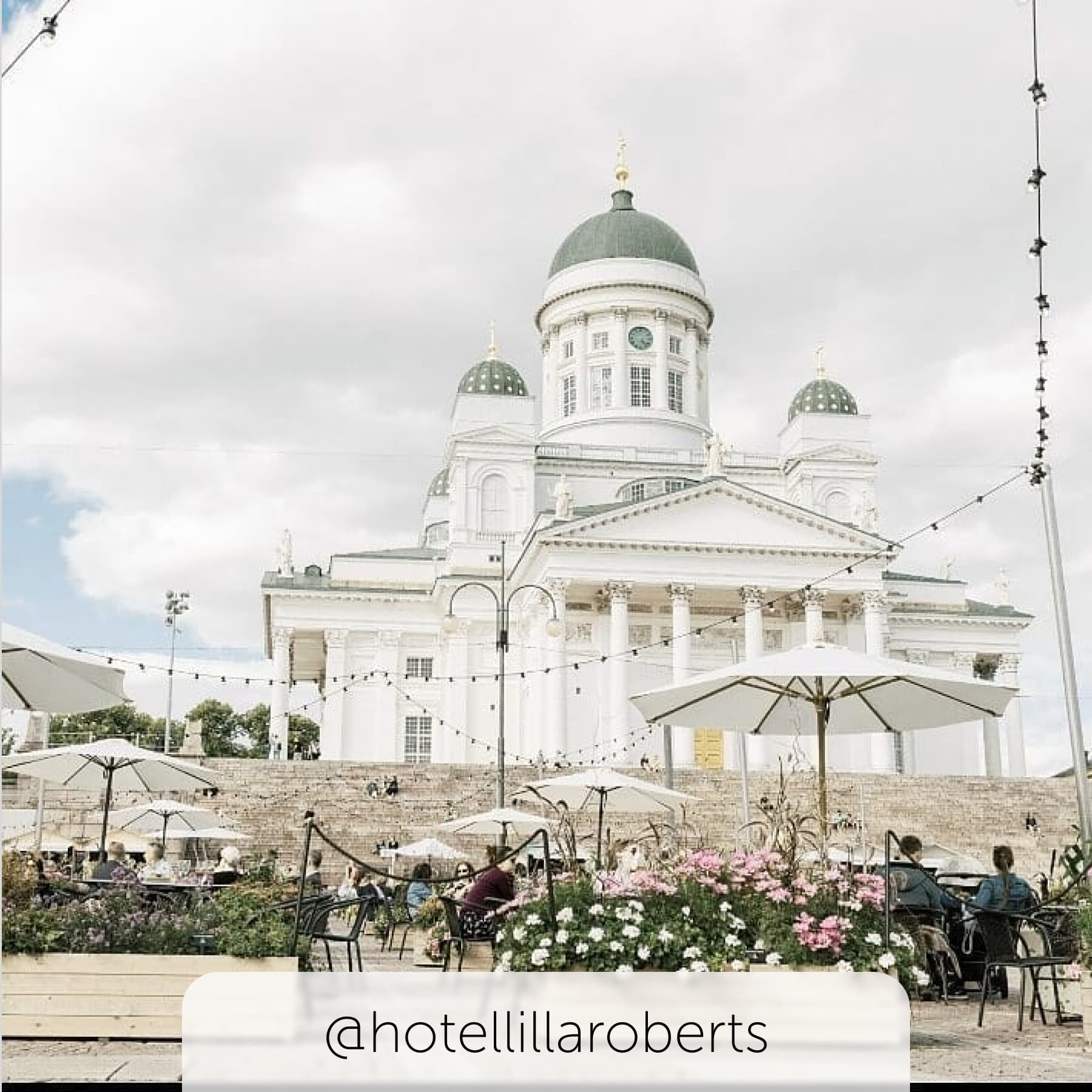 Outside of Hotel Lilla Roberts by the Helsinki Cathedral