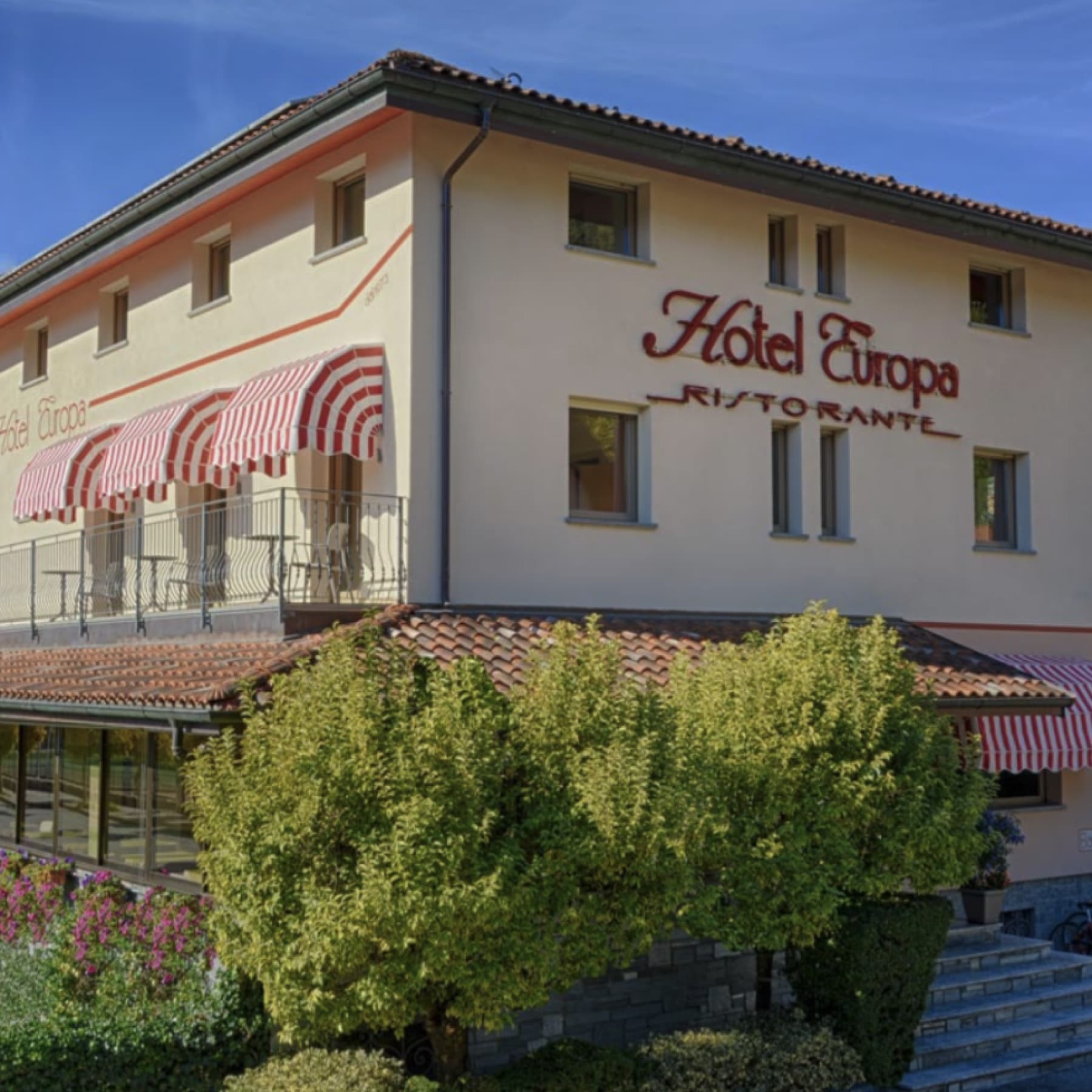 Vintage and classic exterior of Hotel Europa