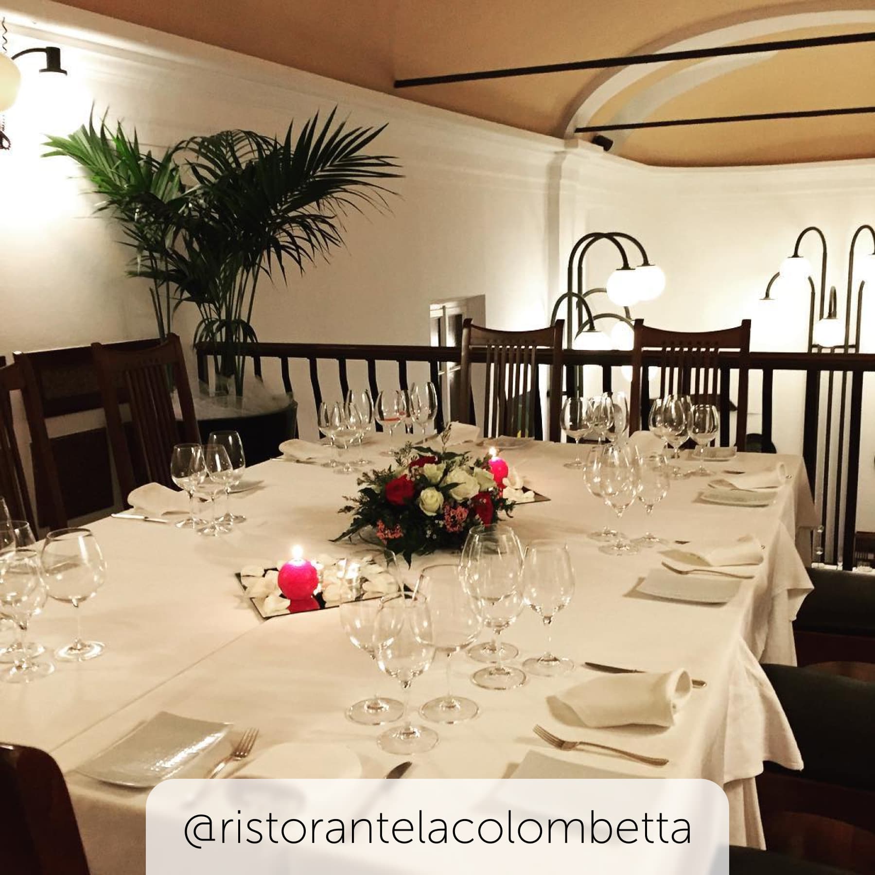 The divine interior of Ristorante La Colombetta