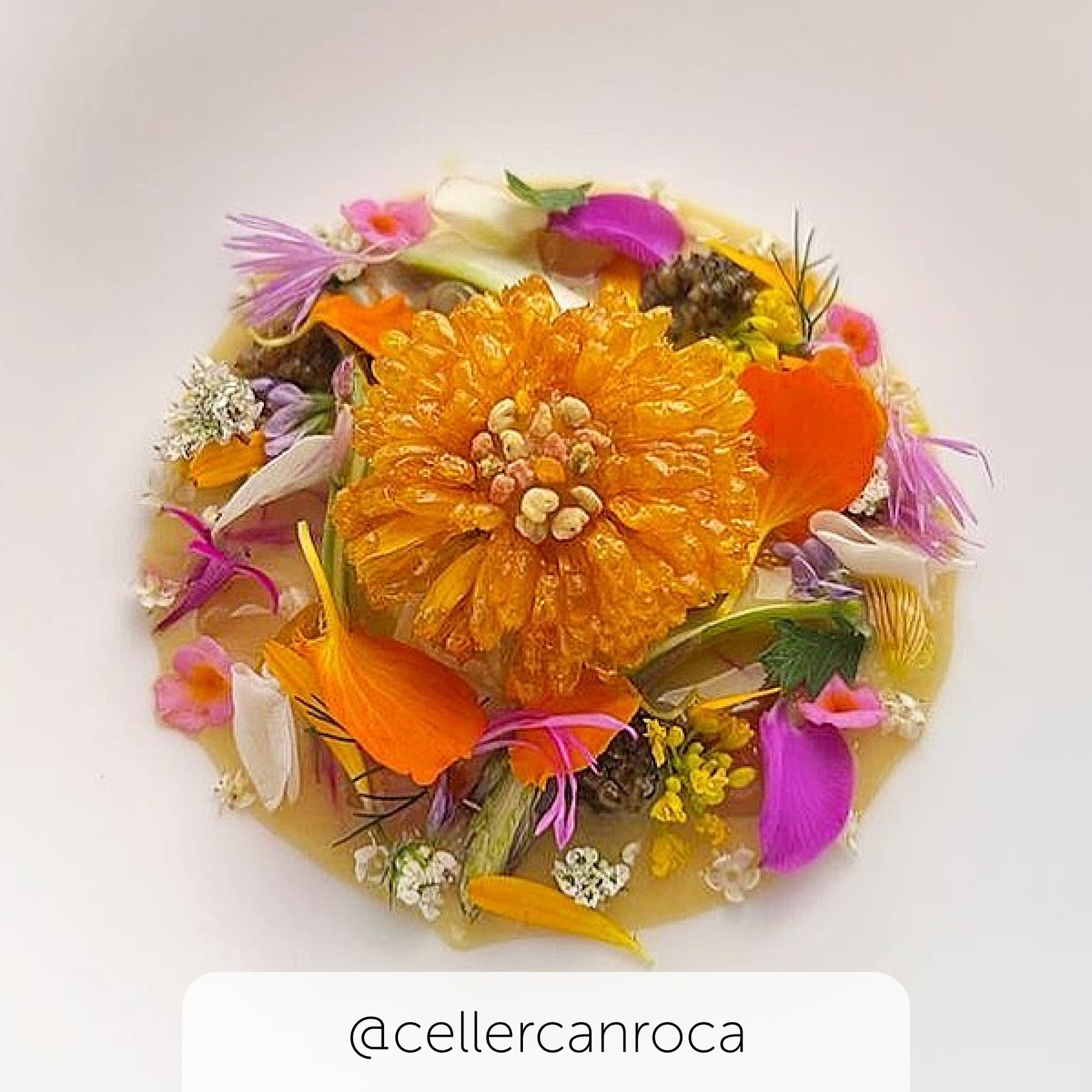 Floral dish at El Celler De Can Roca
