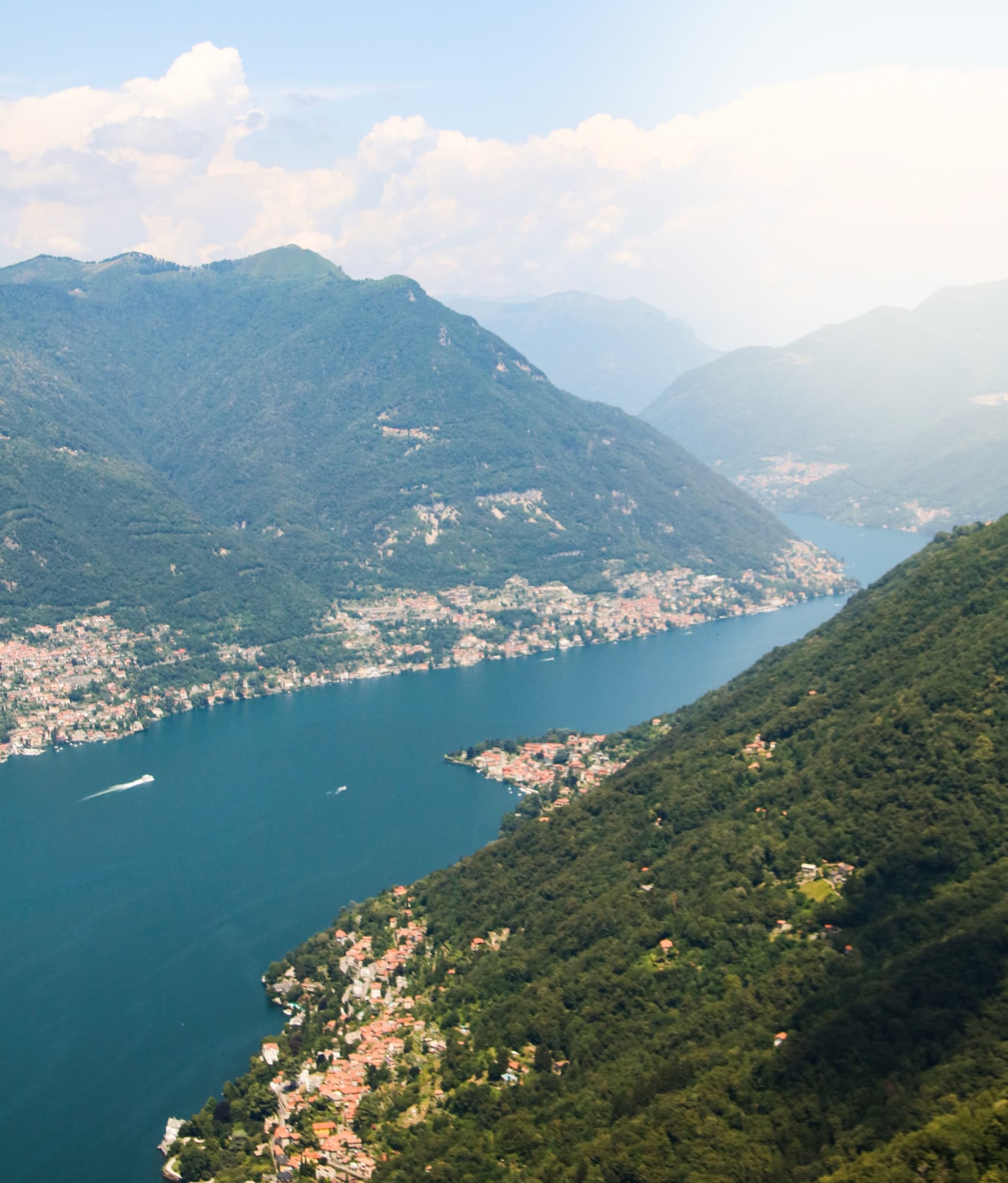 Aerial view of Lake Como