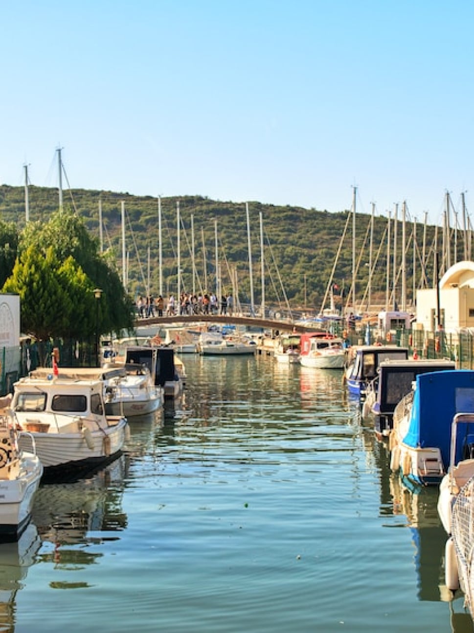 Boats aligned in Marmaris