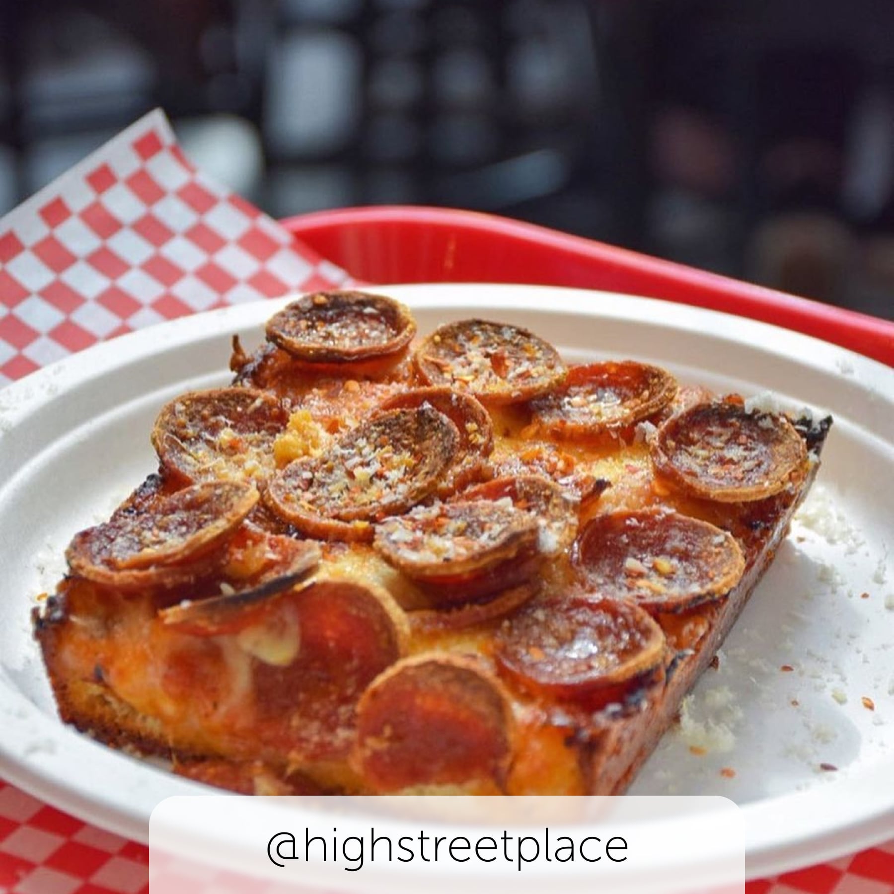 Pizza is served at High Street Place
