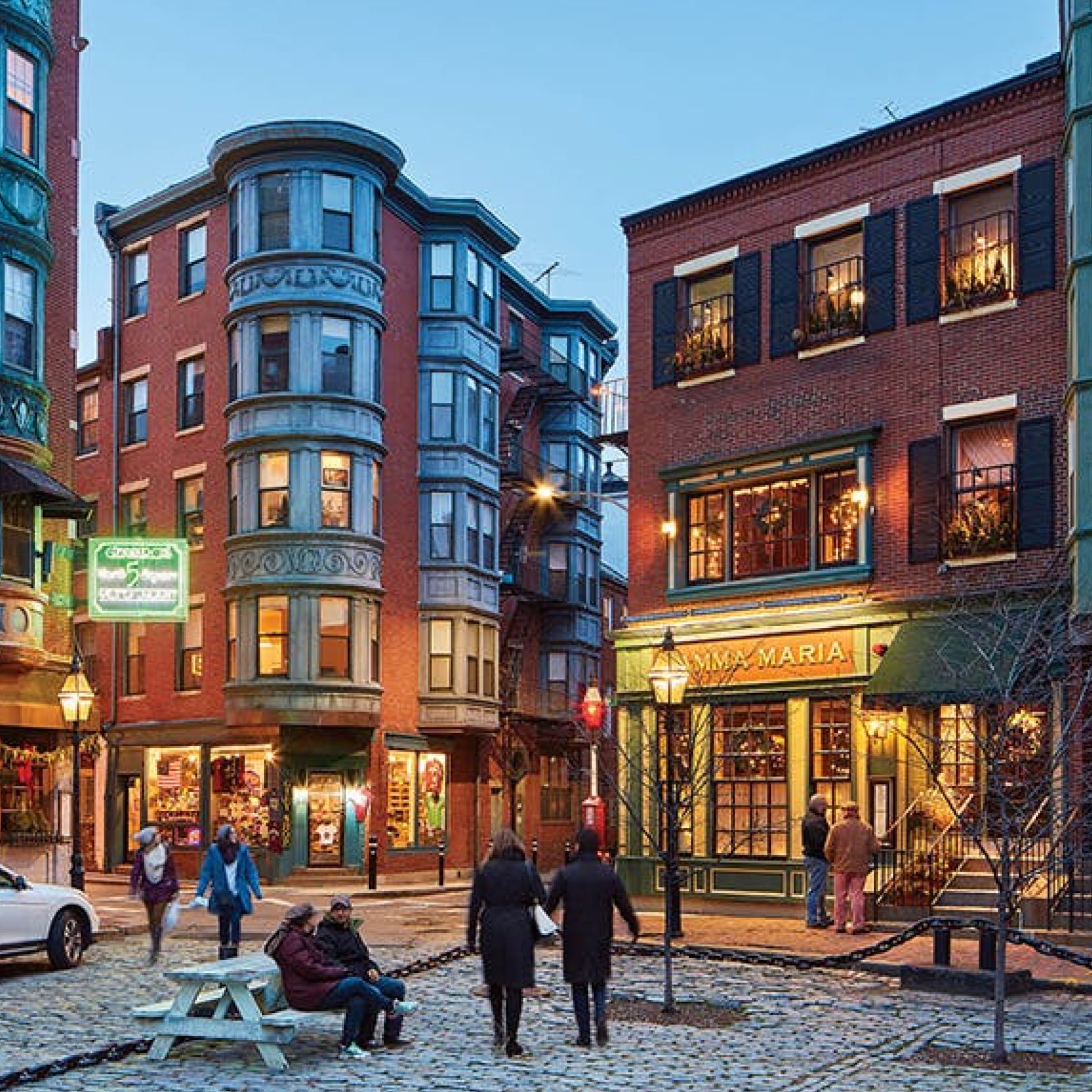 Cosy settings surround Mamma Maria restaurant in Boston