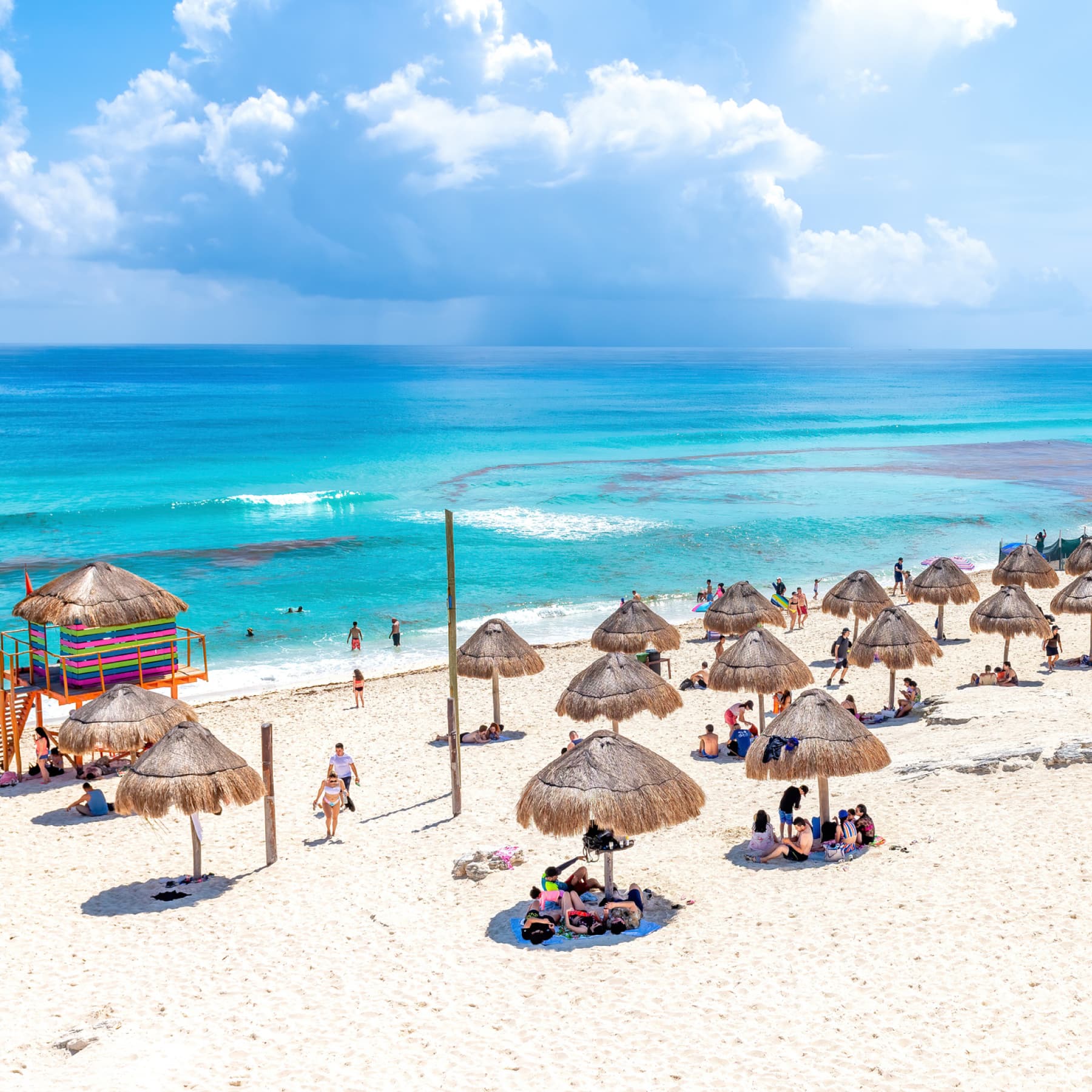 White beaches and perfect blue sea fills Mexico's coastline